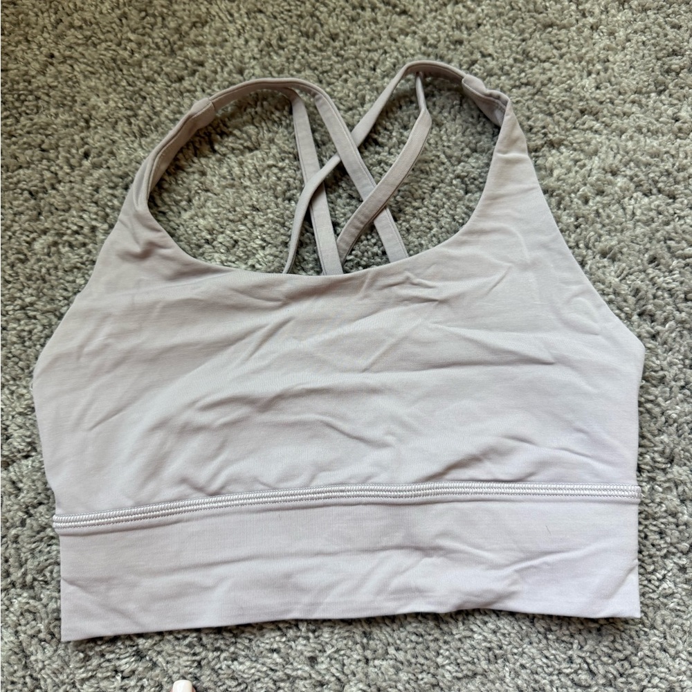Lululemon Gray Sports Bra with Criss-Cross Straps